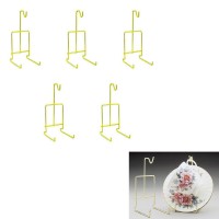 Cup And Saucer Stand BRASS Display SMOOTH Wire LOT OF 5pcs   253112204392